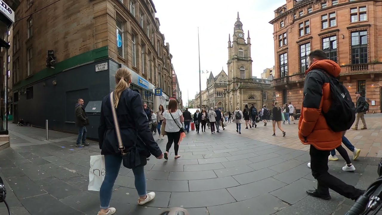 360 VR 5k Glasgow city center  Sauchiehall st to buchanan street down to st enochs
