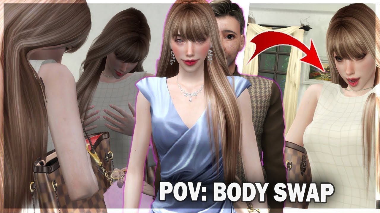 Old Man Living In His Son's Wife's Body After Being Switched👴🏻to👧🏻: The Body Swap | Sims 4