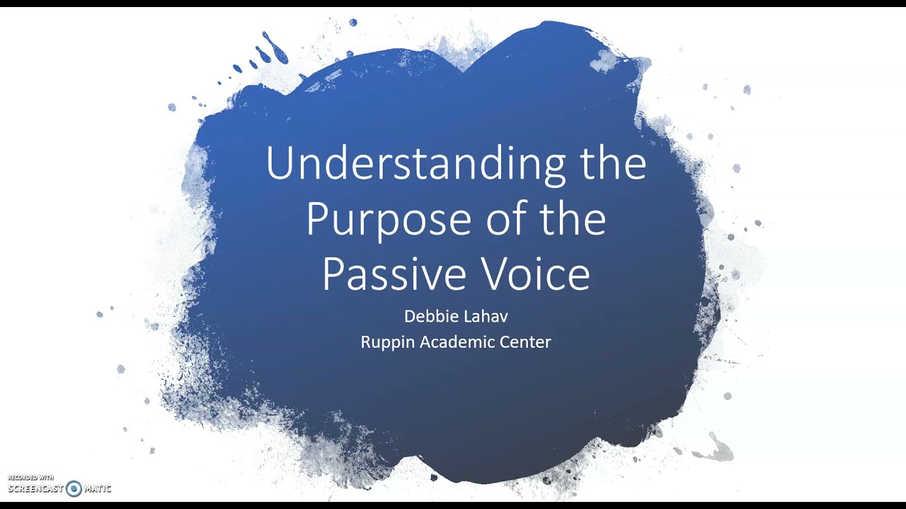 Understanding the Passive Voice