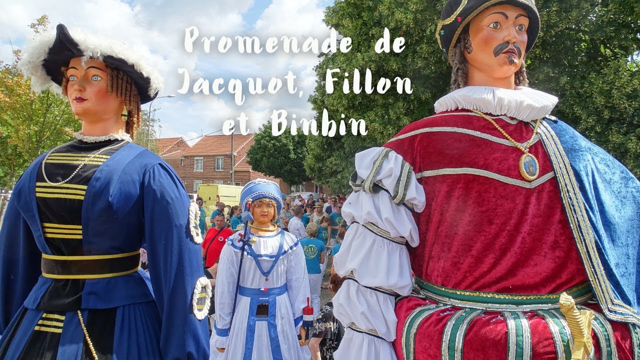 La Promenade de Jacquot, Fillon et Binbin - Fêtes de Gayant 2023 Douai