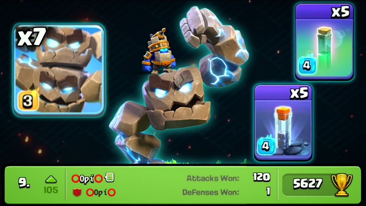 After Balance Change Update |  x7 meteor Golem With Rc Charge Is Crazy Strategy In Clash of Clans