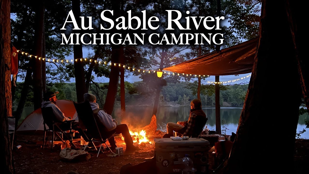 3 Days Canoe and Kayak Camping in Michigan | Fishing and Campfire Cooking