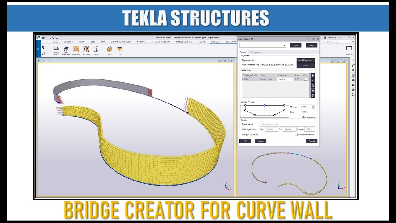 Bridge Creator for Curve Wall