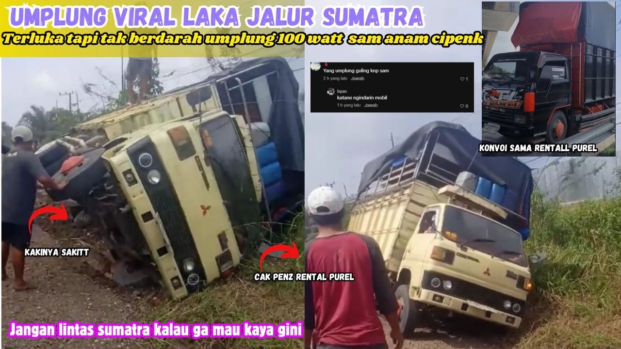 UMPLUNG VIRAL LAKA DI SUMATRA‼️NGINDARIN L300 BERUJUNG TIDUR DIJALAN UMPLUNG VIRL SAM ANAM