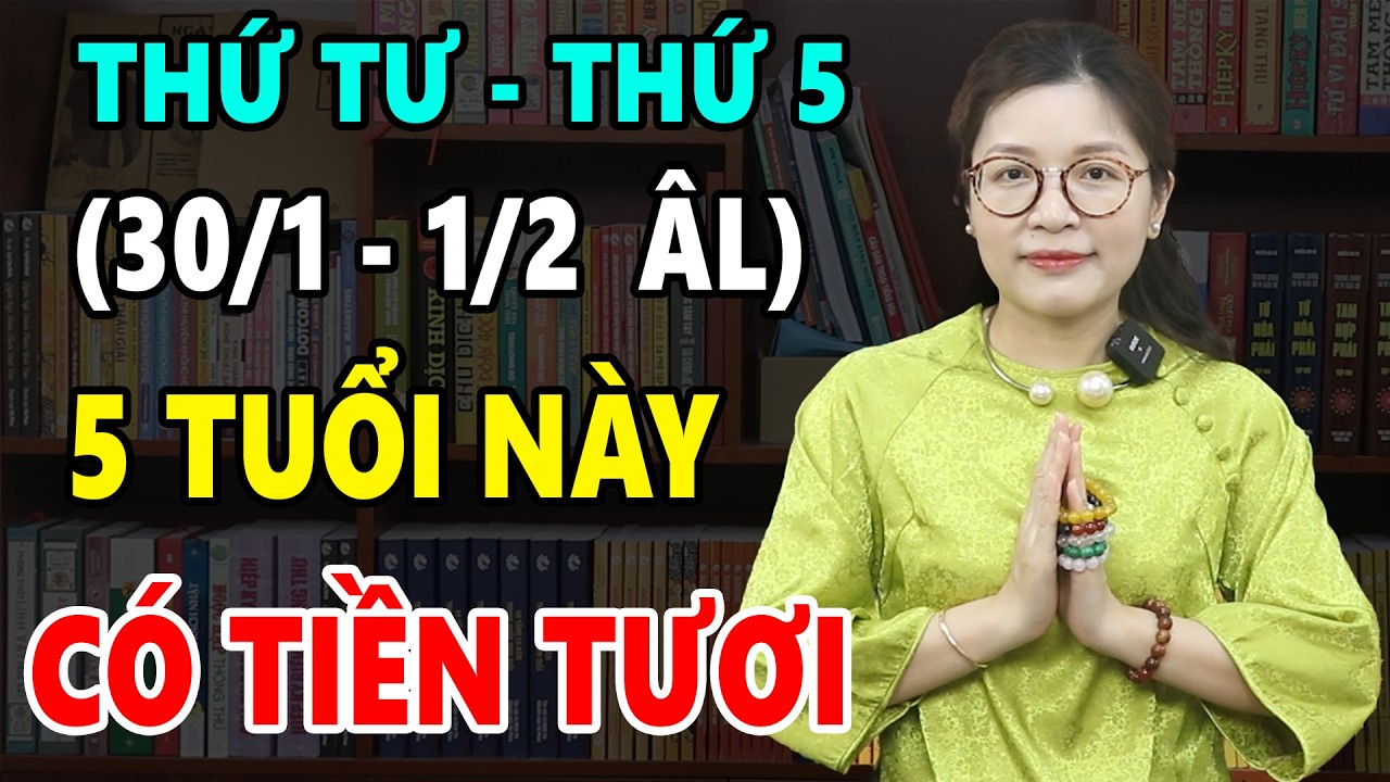 Đúng 2 ngày tới (30/1–1/2 âm lịch), 5 con giáp vận may bùng nổ, giàu sang đến bất ngờ!