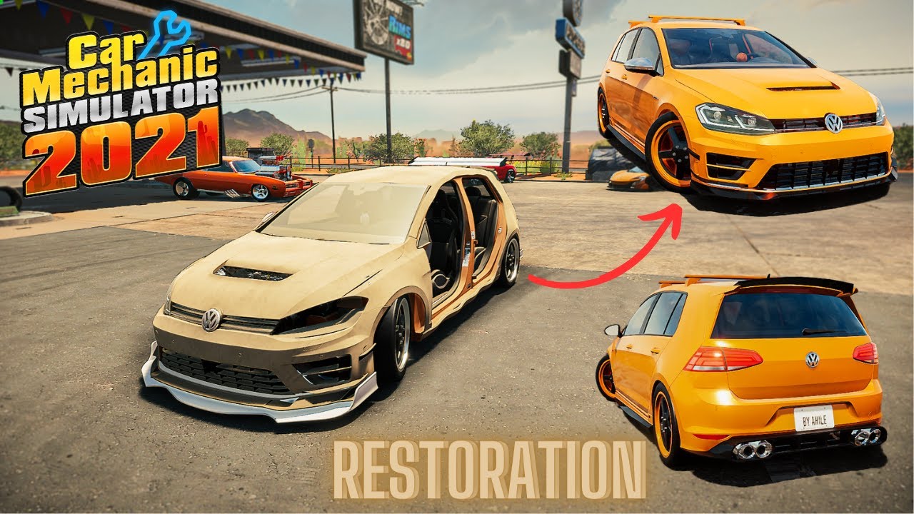 restoration Volkswagen Golf VII Special Edition V6 engine - Car Mechanic Simulator 21 gameplay 4K