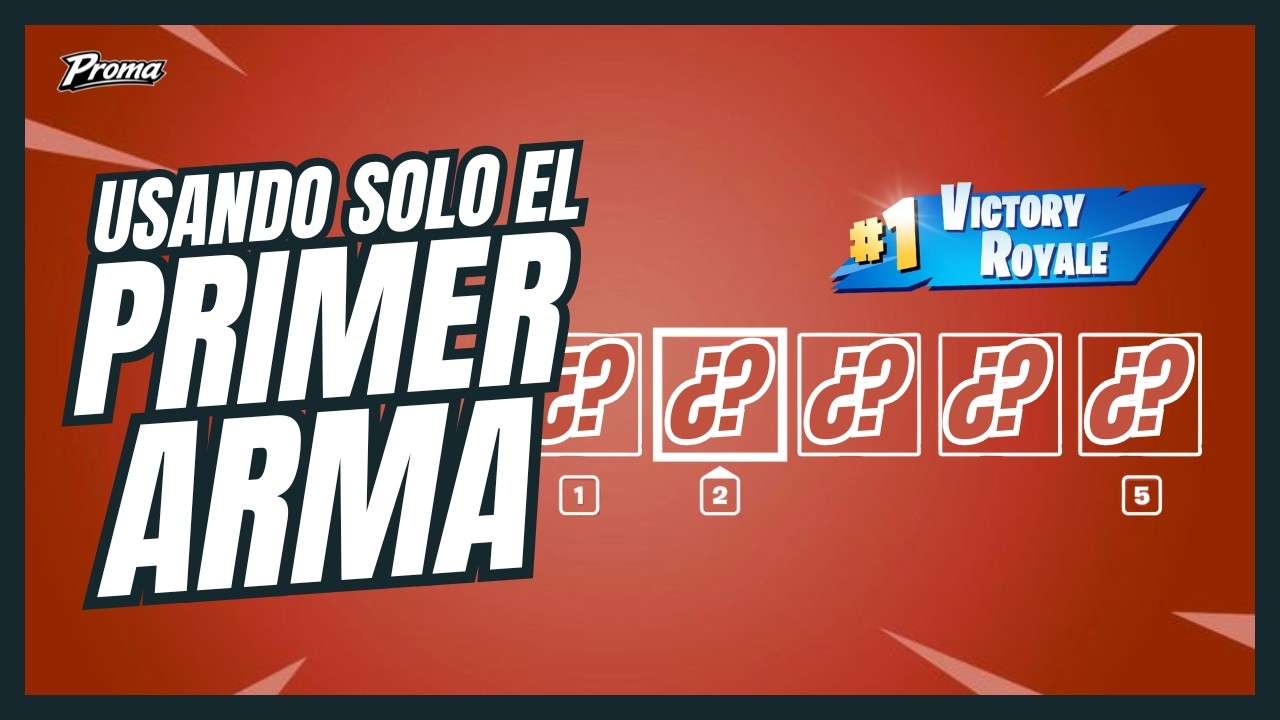 RETO SOLO PUEDO USAR EL PRIMER ARMA EN FORTNITE!!!