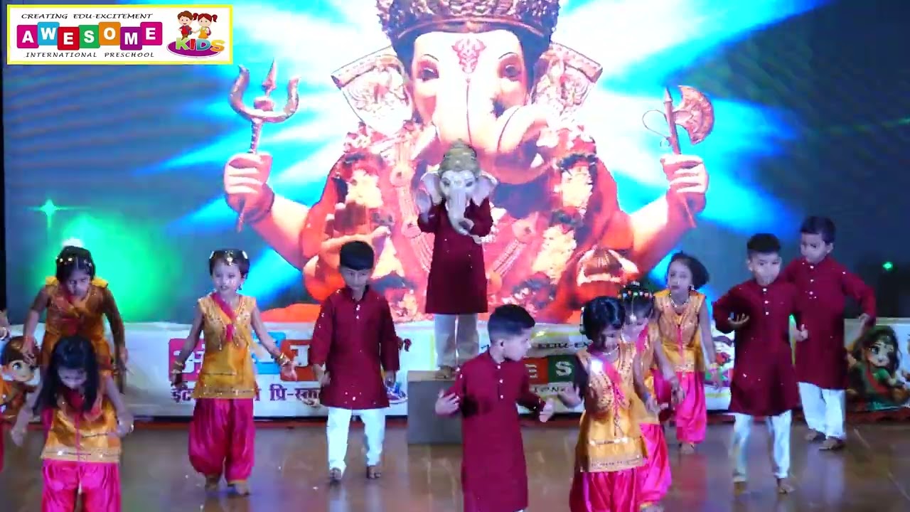 Ganpati Songs Dance | Annual Day 2026 | Awesome Kids International Preschool