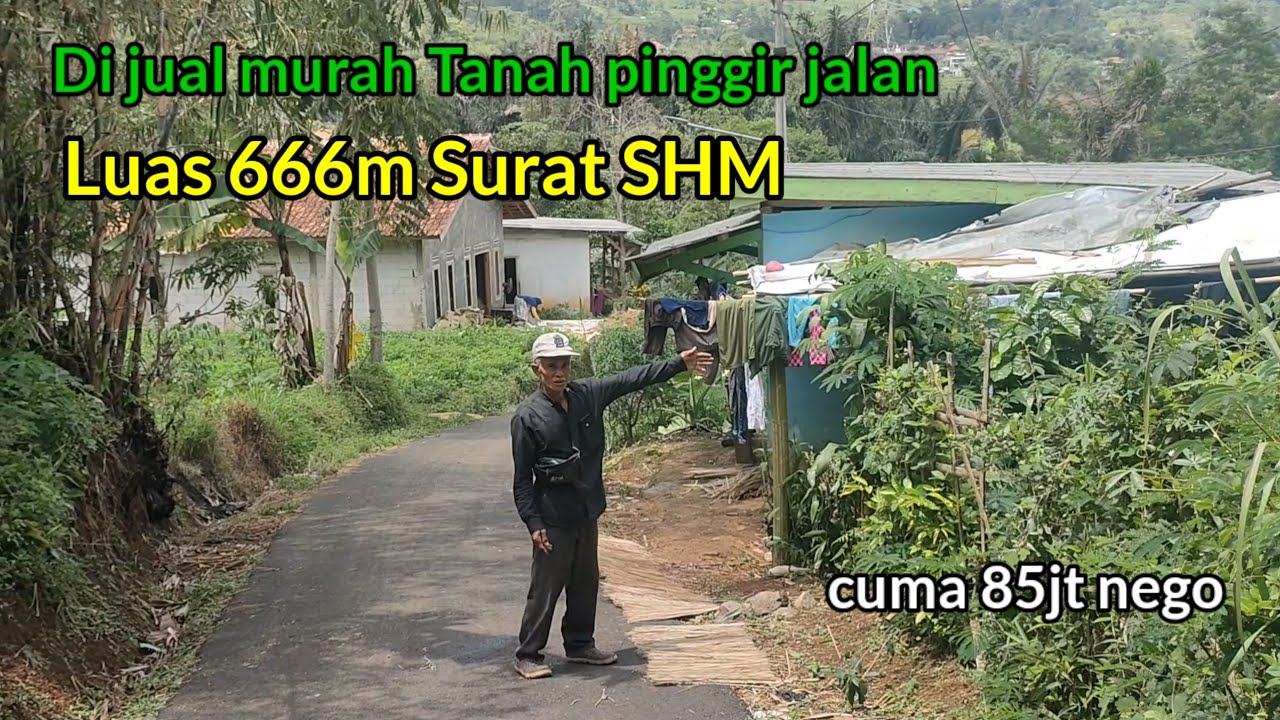 Suasana Adem ayem‼️ Tanah luas 666meter Surat SHM harga 85jt Strategis view bagus