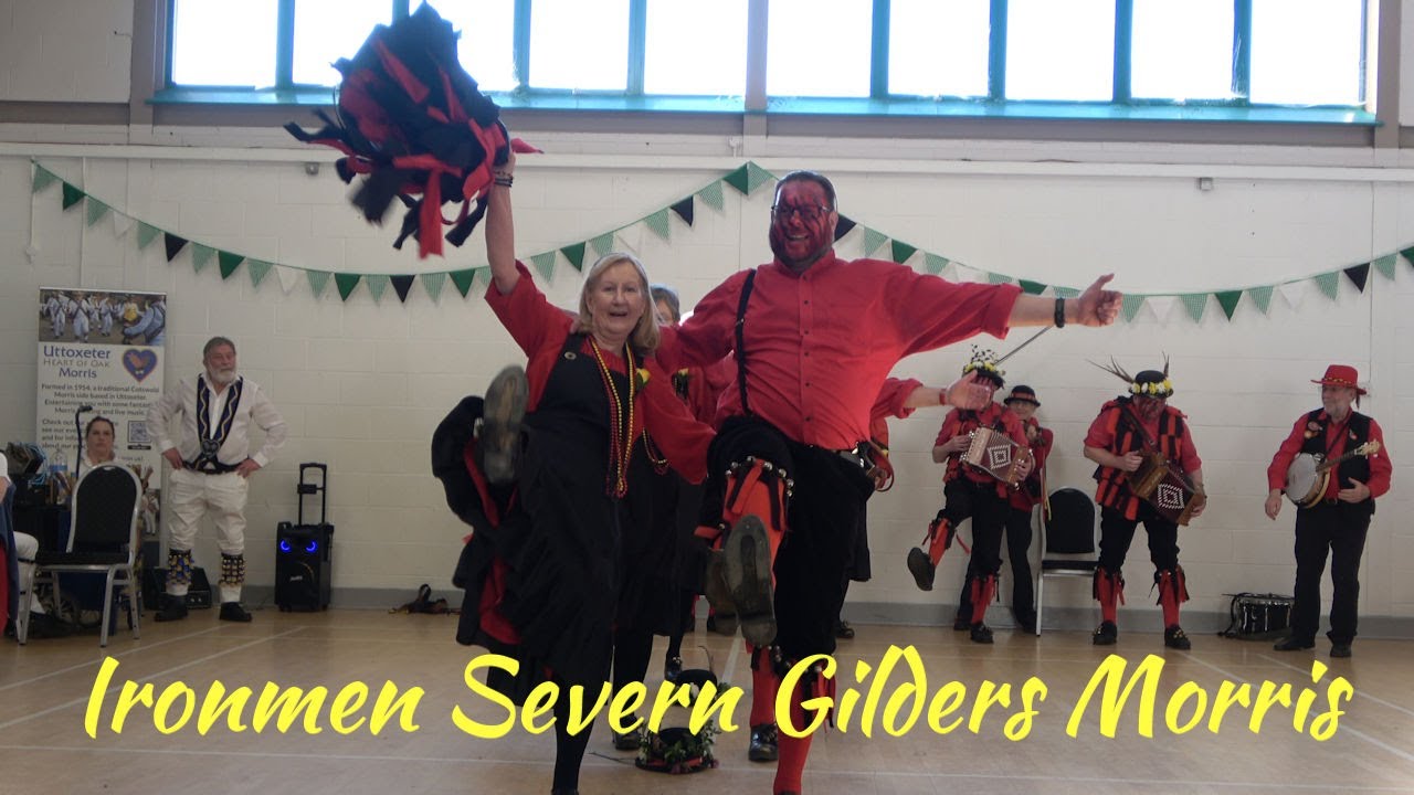 Ironmen Severn Gilders Morris dance at The Morris Federation 50th Anniversary Day of Dance