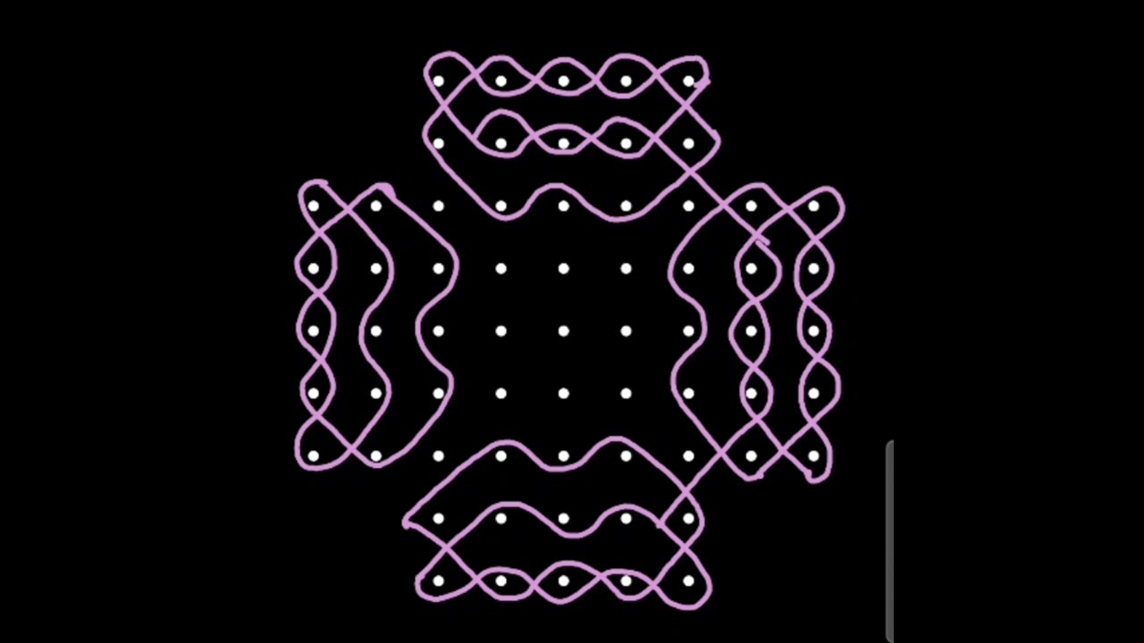 #9-5-5 dots #మెలికలముగ్గులు #easy_rangoli #simple rangoli #rangoli for begginers #for Gen-Z