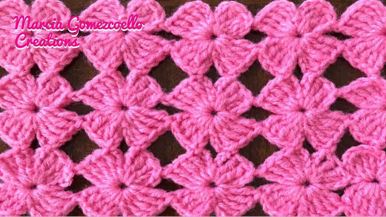 TEJIDOS A CROCHET: Flores Cuatro Pétalos/ HOW TO CROCHET: Four Petals flowers