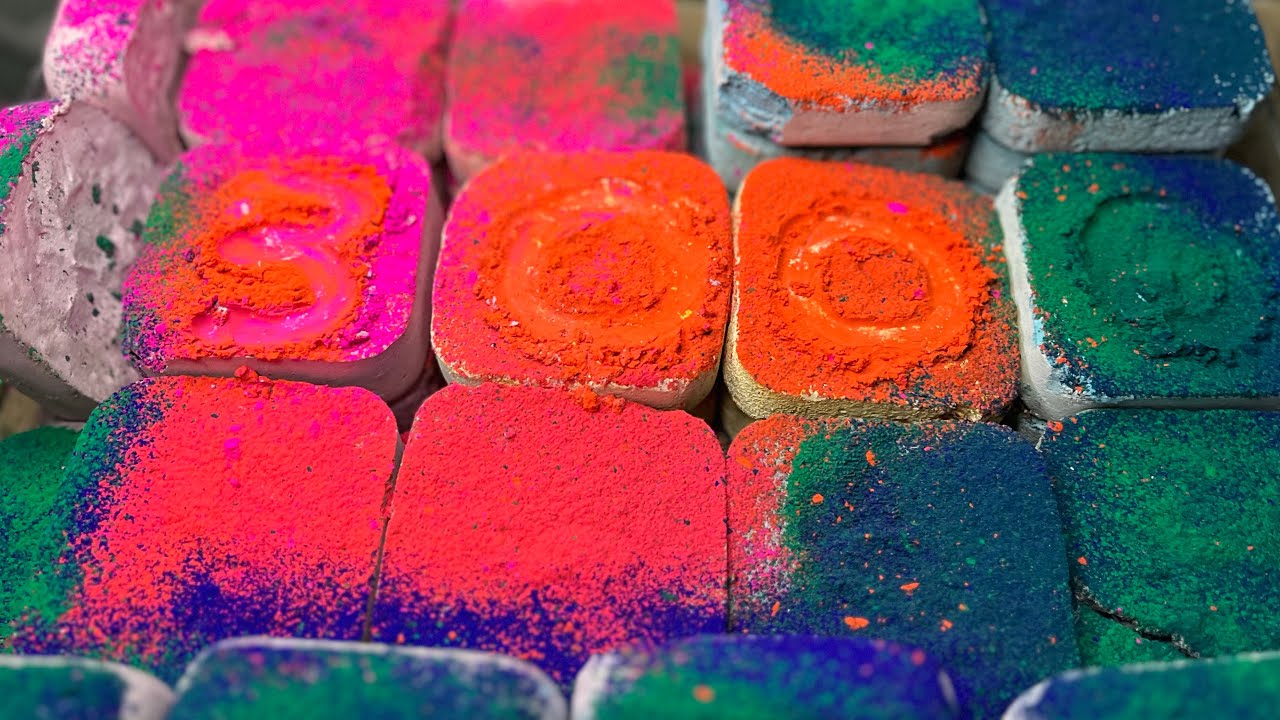 3000 celebration 🎉 crush part-1 😻| asmr gym chalk crush | 