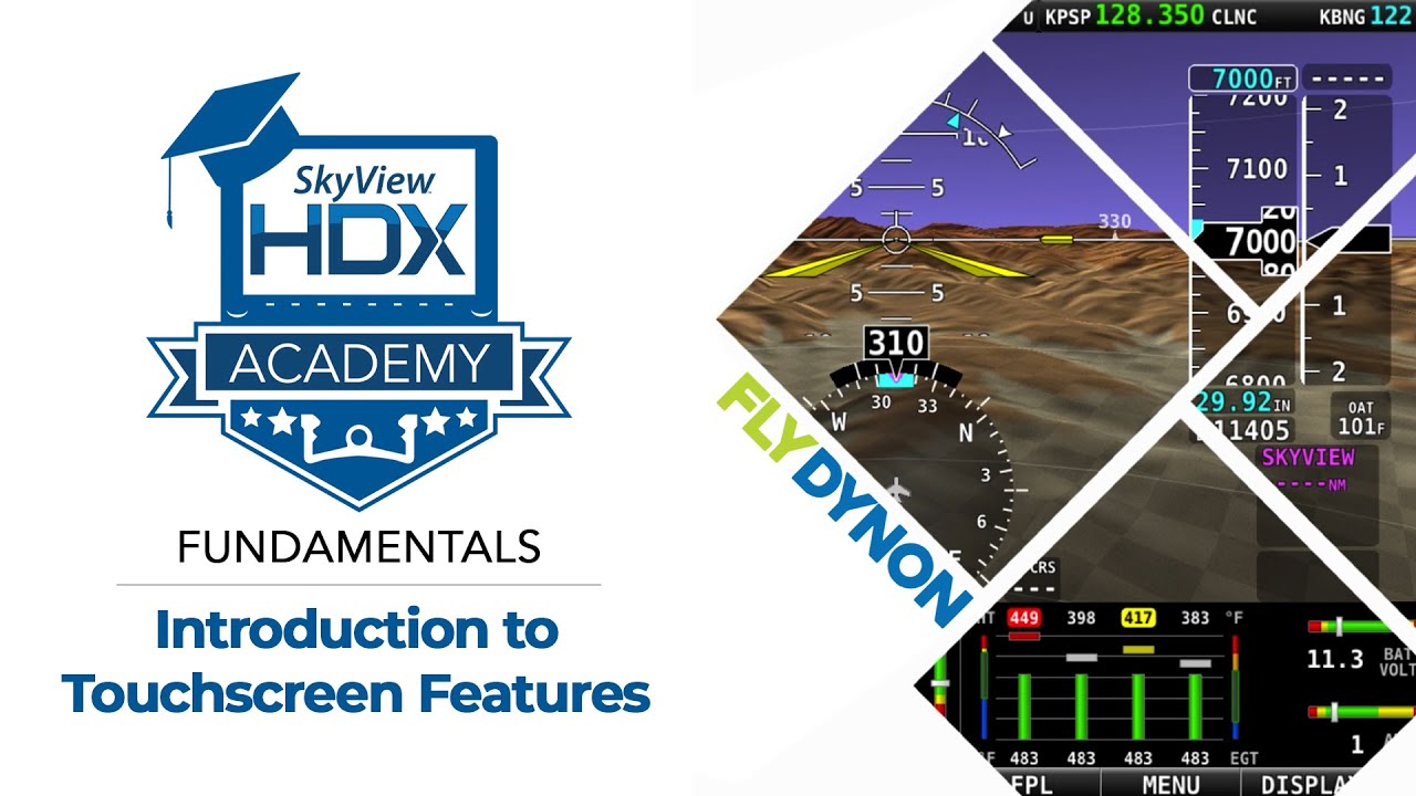 Introduction to Touchscreen Features | SkyView HDX Academy