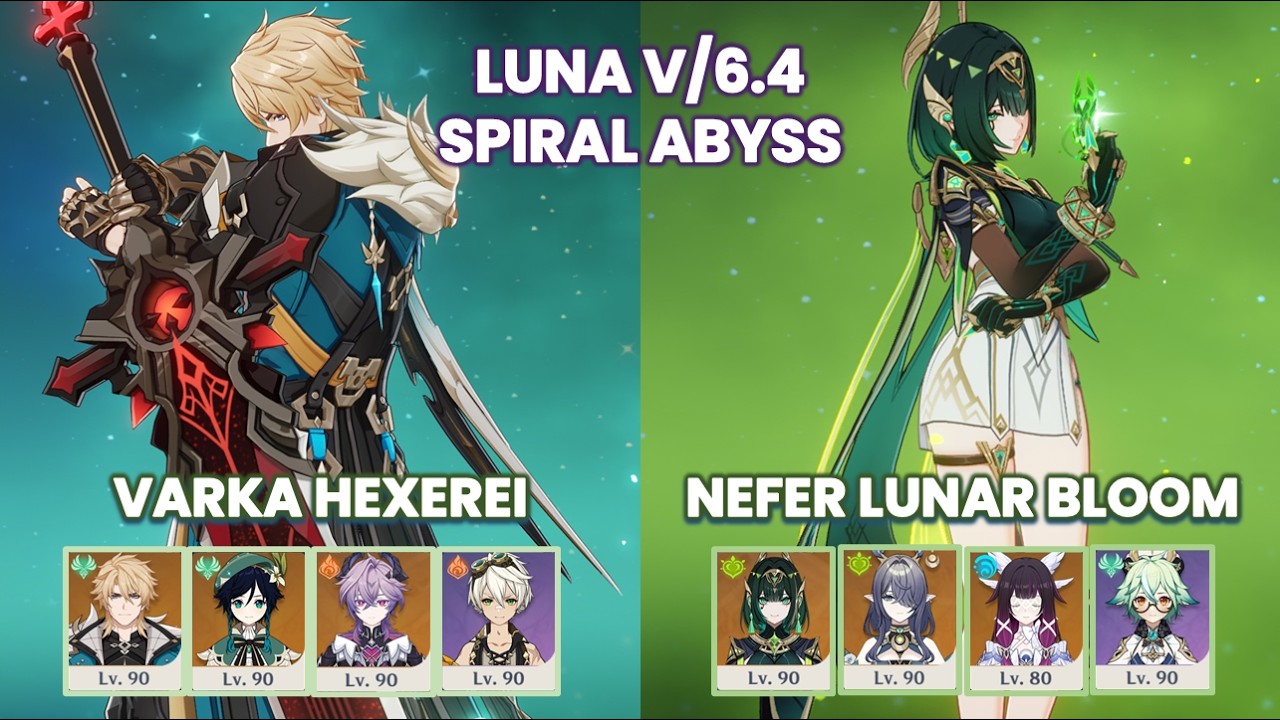 C0 Varka & C0 Nefer | Luna V 6.4 Spiral Abyss | Genshin Impact
