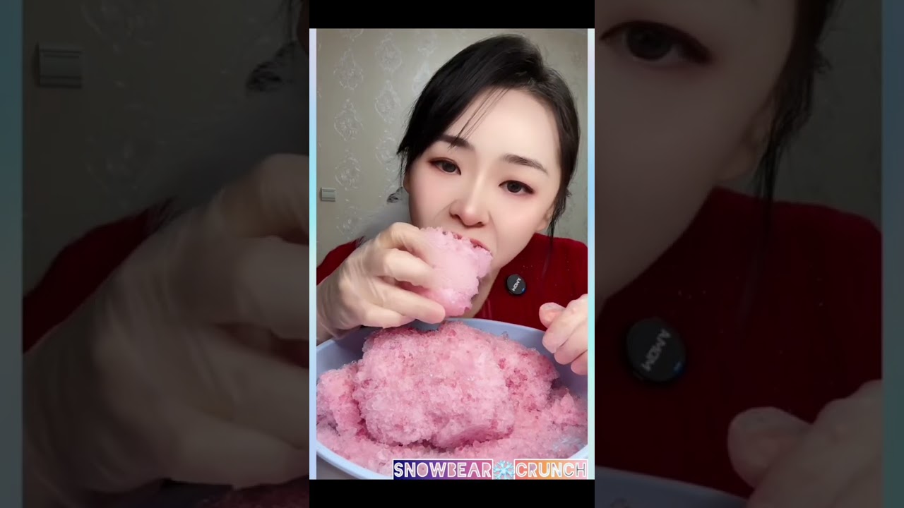 🌈🍚CRISPY CRUNCHY POWDERY ICE EATING 🌈🧊ASMR SNOWFLAKE POWDER EATING ASMR 