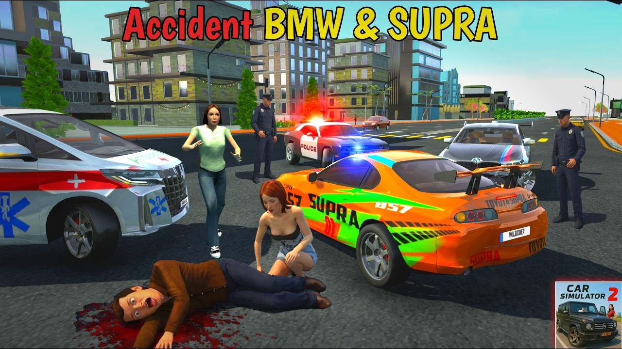 SUPRA MK4 & BMW M5 ACCIDENT 😱Car Simulator 2 New Update Android Gameplay (Hindi/English)
