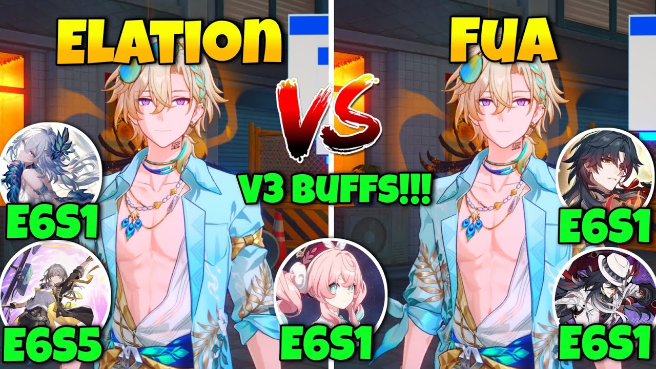 V3 BUFFS ARE HERE! E6S1 FuA AVENTURINE WAVEFLAIR VS E6S1 ELATION AVENTURINE WAVEFLAIR VS V4.5 PF