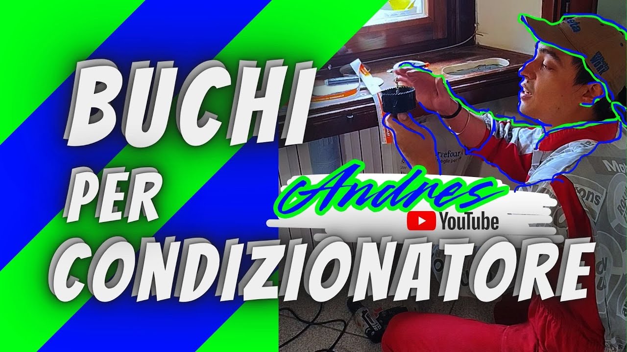BUCHI SCARICO ARIA CONDIZIONATA X CONDIZIONATORE / PINGUINO PORTATILE #faidate #bricolage #tutorial