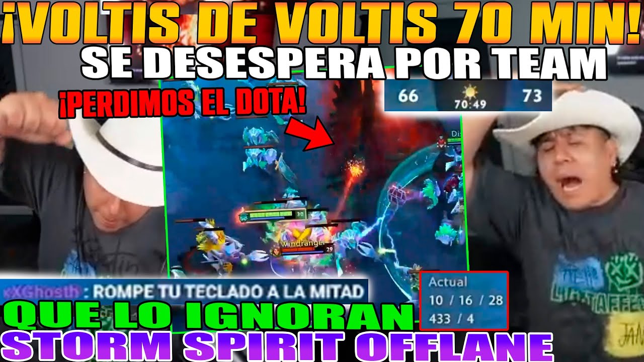 VOLTIS DE LAS VOLTIS DE 70 MIN!! MACARIUS SE DESESPERA POR TEAM QUE LO IGNORA. STORM OFFLANE DOTA 2