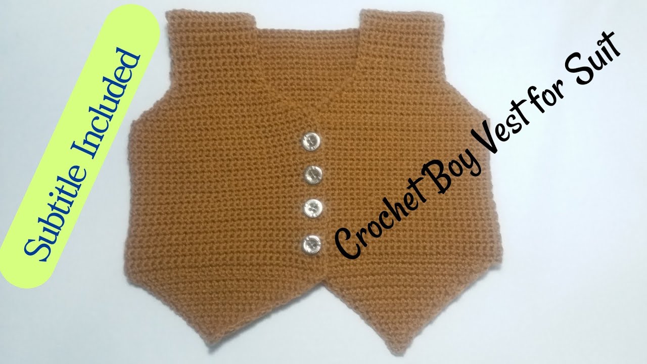 Crochet boy boy suit | crochet vest for baby boy