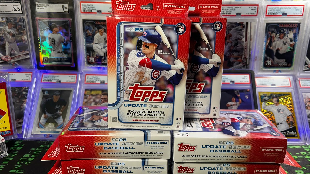 🔥Оранжевый /25, 3 золотых и один розовый! Подвесные коробки Topps Update 2025!