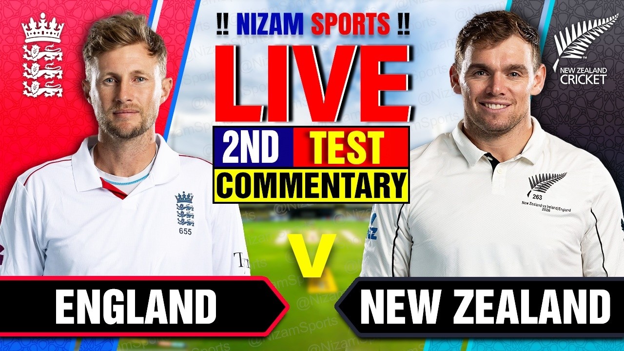 🔴Live: England vs New Zealand | 2nd Test | Live Cricket Score & Commentary