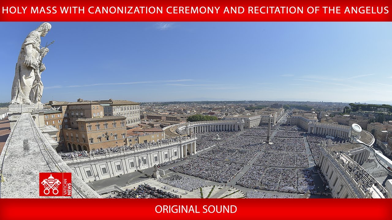 October 19 2025, Holy Mass with Canonization and Angelus | Pope Leo XIV