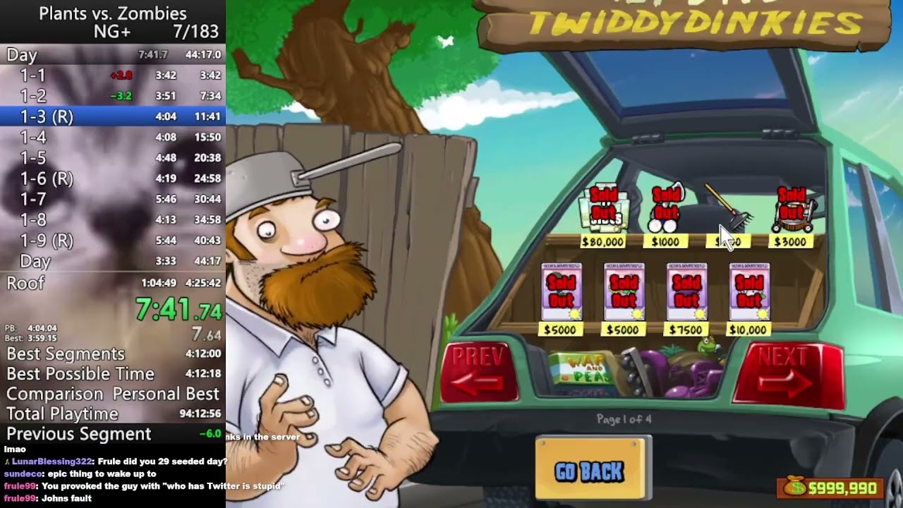 Plants VS Zombies NG+ Former World Record (4:24:12)
