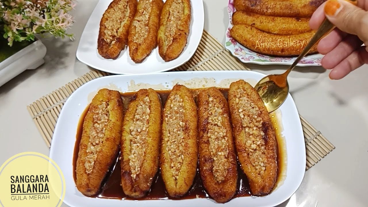 Olahan pisang kekinian || Sanggara balanda saus gula merah