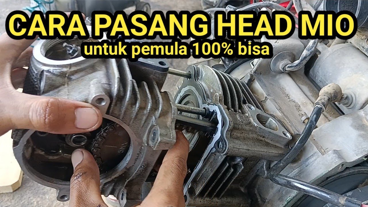 Cara pasang head mio karbu hanya 5 menit pasti bisa!!! khusus yang lagi belajar