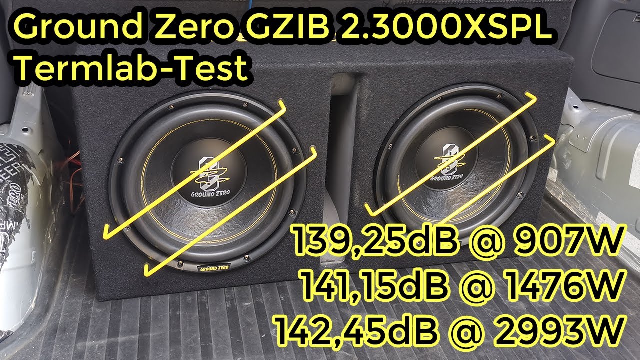 Ground Zero GZIB 2.3000XSPL Subwoofer 30cm Auto passiv DB Messung an Ground Zero GZCA 5.0SPL-M1