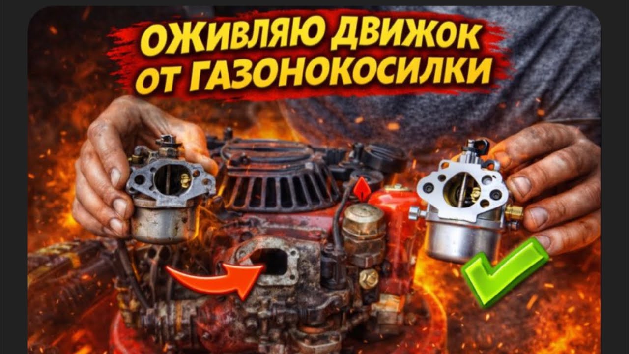 Заменил карбюратор работает ли  движок со свалки?Часть 4