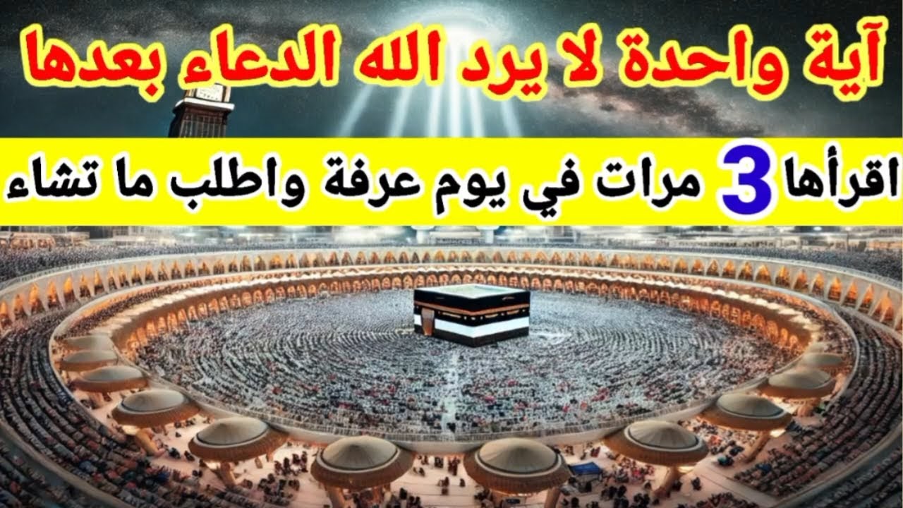 آية واحدة اقرأها ثلاث مرات في يوم عرفة واطلب من الله ما تشاء يحققه الله لك