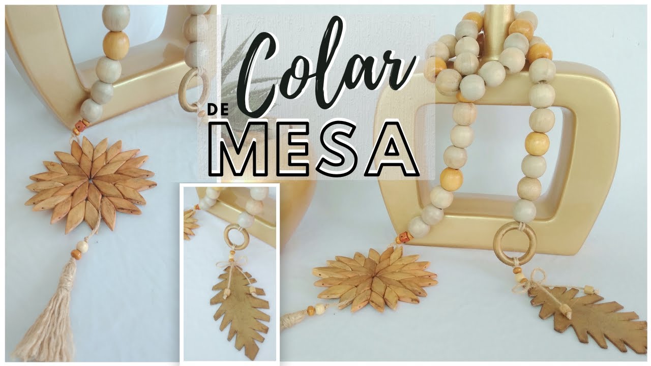 DIY: COLAR DECORATIVO DE  MESA COM PINGENTES DE MATERIAIS RECICLÁVEIS