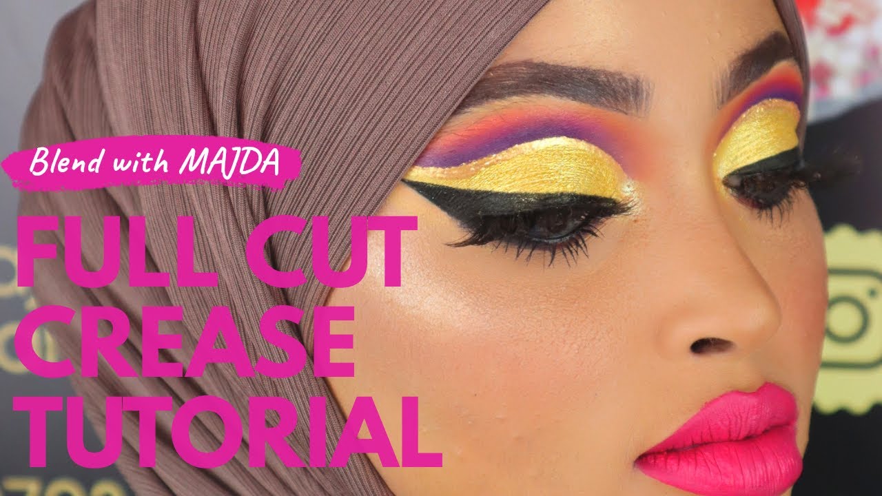 DRAMATIC YELLOW CUT CREASE || Majda Zabz