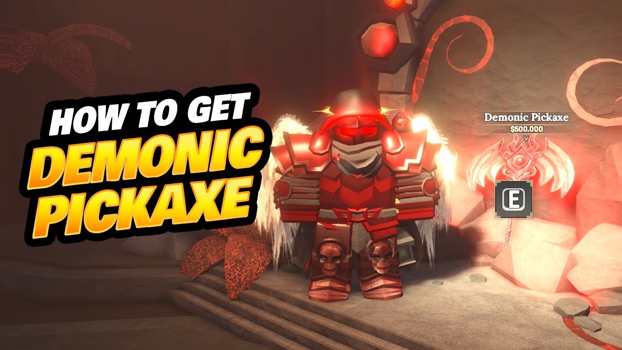 Как получить Демоническую кирку в игре The Forge в Roblox