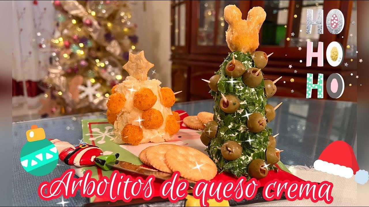 Arbolitos de queso crema / Snak salado para tu mesa navideña / Sarah_meow