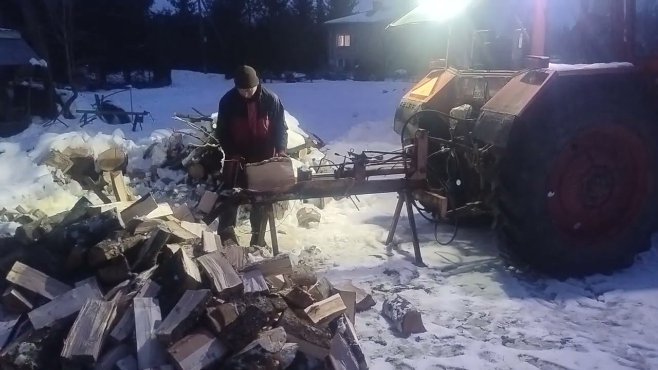 MTZ 82 & Hydrauliczna łuparka do drewna 