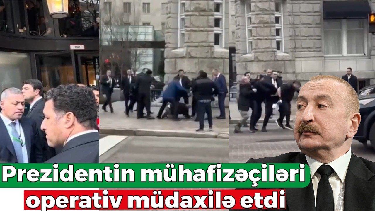 ABŞ-də Prezident İlham Əliyevin qaldığı hotelə daxil olmaq istədilər - Prezidentin mühafizəçiləri...