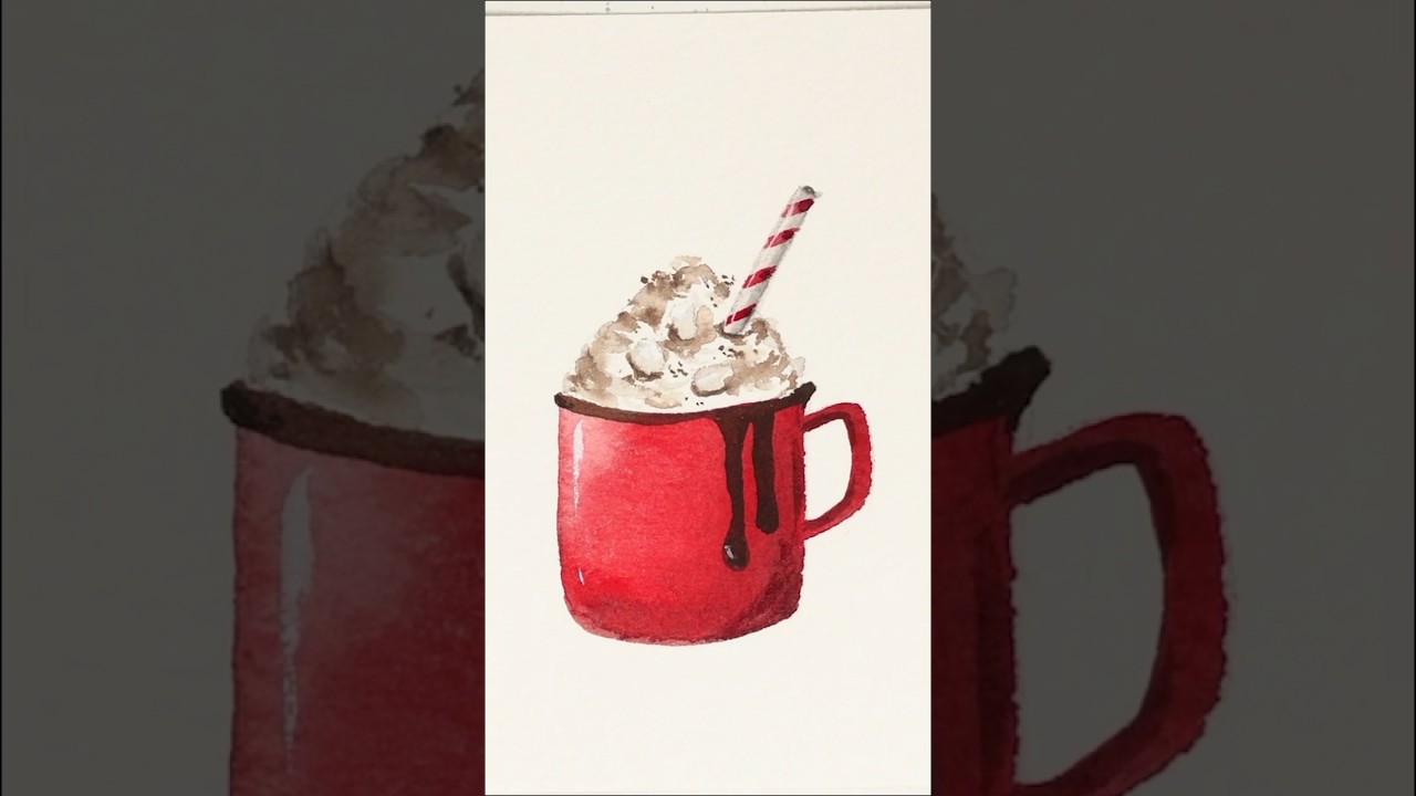 Advent calendar day 12! Paint along with the full tutorial now! #watercolor #watercolorpainting