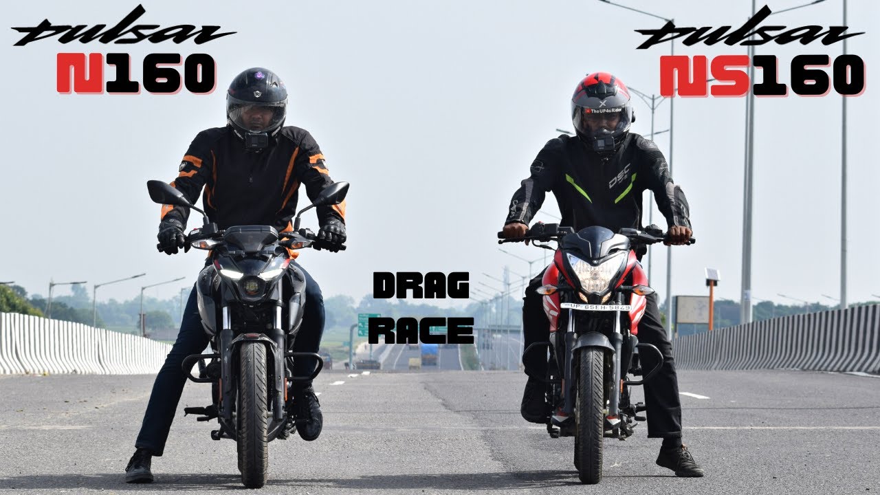 Bajaj Pulsar N160 vs Pulsar NS160 drag race