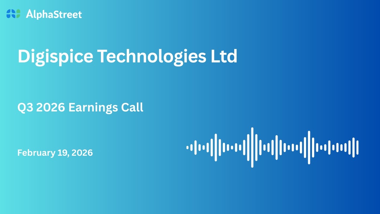 Digispice Technologies Ltd Q3 FY2025-26 Earnings Conference Call