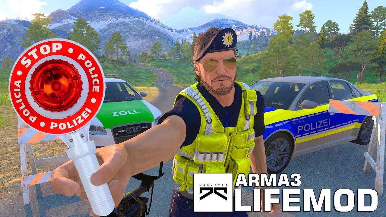 &raquo; HALT POLIZEI!!! &laquo; Stra&szlig;ensperre, Moondye7 im Polizeidienst! Arma3 Life Mod