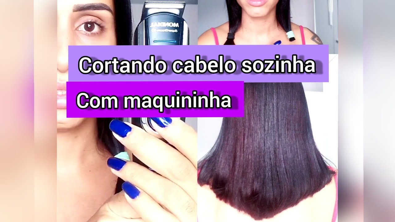 Como cortar o cabelo sozinha c maquininha/ Corte p deixar pontas cheias💇🏻‍♀️