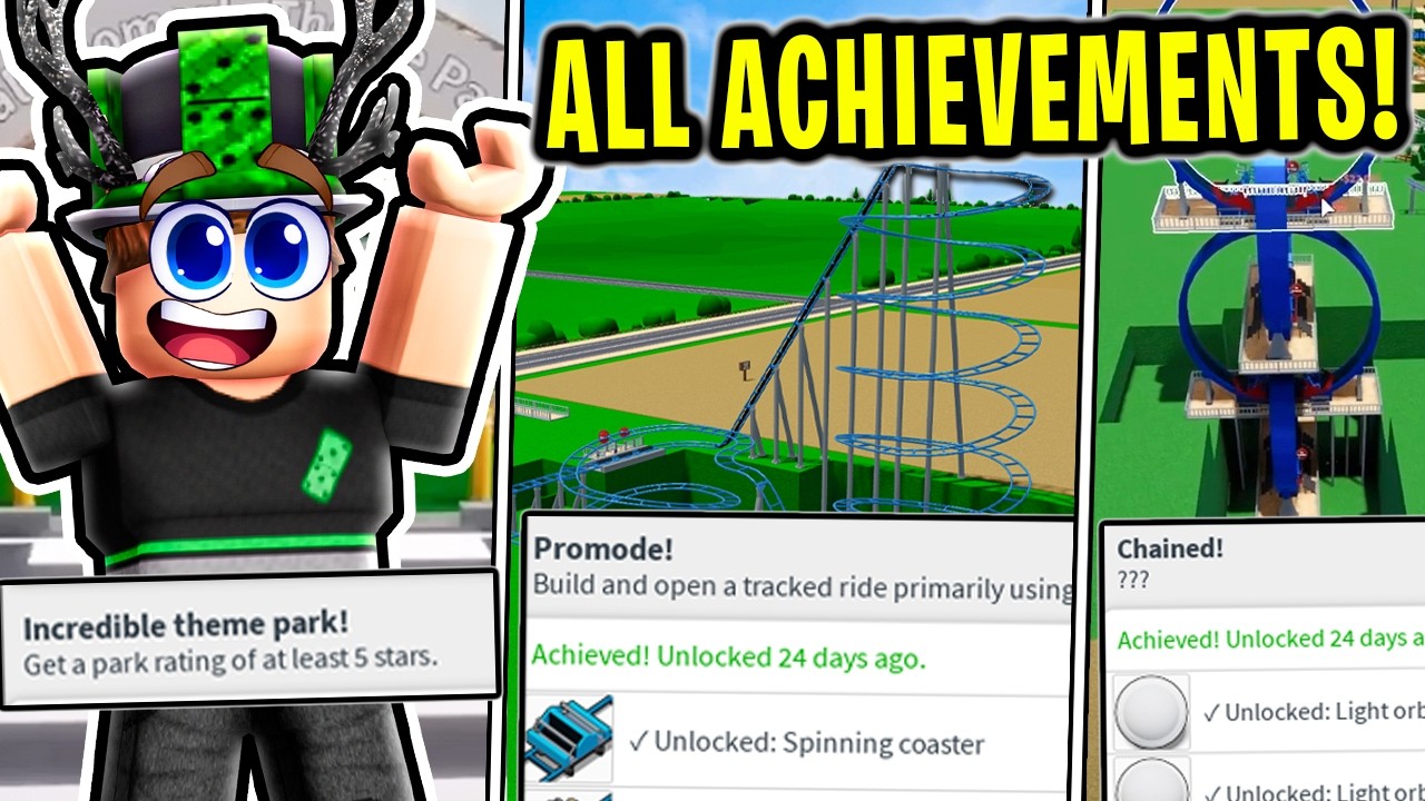 ✔ How to Unlock ALL Theme Park Tycoon 2 ACHIEVEMENTS! (2024)