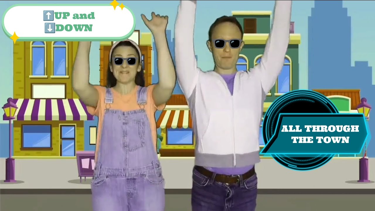 Ms Rachel and Mr Aron - The People on the Bus Go Up and Down, Up and Down All Through the Town 🚎