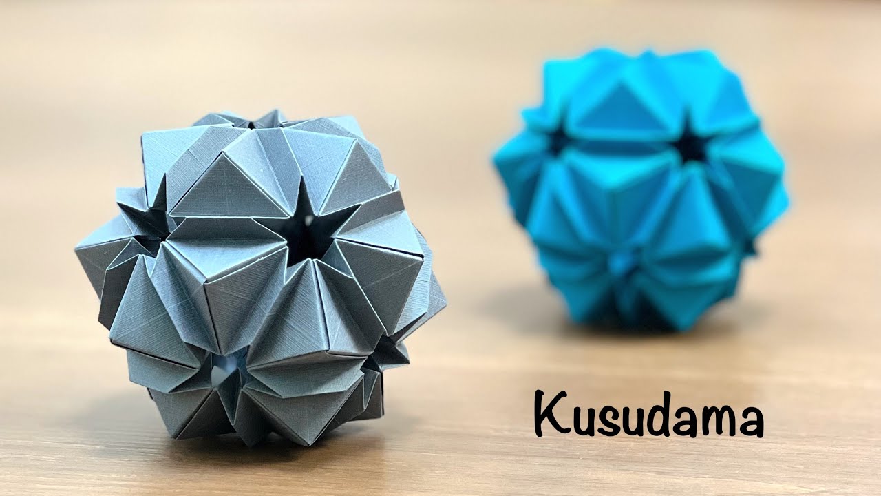 折り紙 星型の窓が可愛い⭐️くす玉を作ってみた!作り方/DIY How to make this Kusudama. Paper craft.Unit origami.