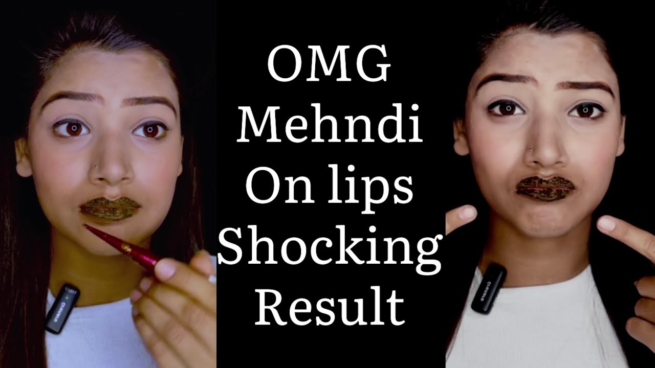 Omg Mehndi On Lips Shocking Result | 😱😱 |#nishabeautytipsandvlogs