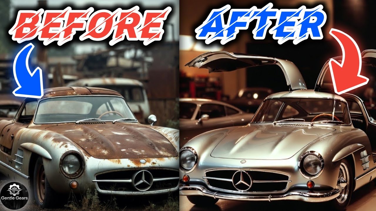 ASMR Full Restoration of Forgotten Silver Mercedes-Benz 300SL Gullwing (1955) Junkyard to Perfection